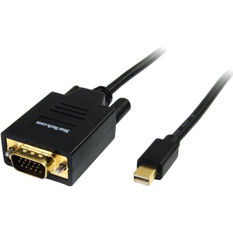 StarTech.com 6ft Mini DisplayPort to VGA Cable, Active Mini DP to VGA Adapter Cable, 1080p, mDP 1.2 to VGA Monitor/Display Conve