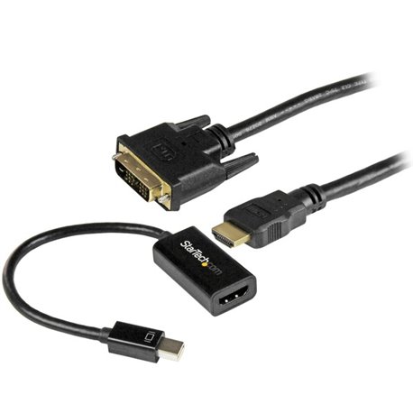 StarTech.com mDP to DVI Connectivity Kit - Active Mini DisplayPort to HDMI Converter with 6 ft HDMI to DVI Cable - mDP to DVI Ad