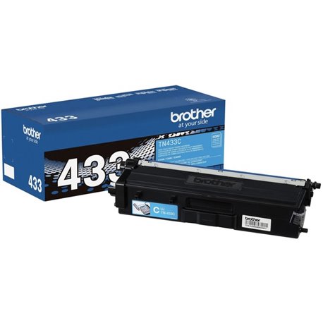 Brother TN433C Original High Yield Laser Toner Cartridge - Cyan - 1 Each - 4000 Pages