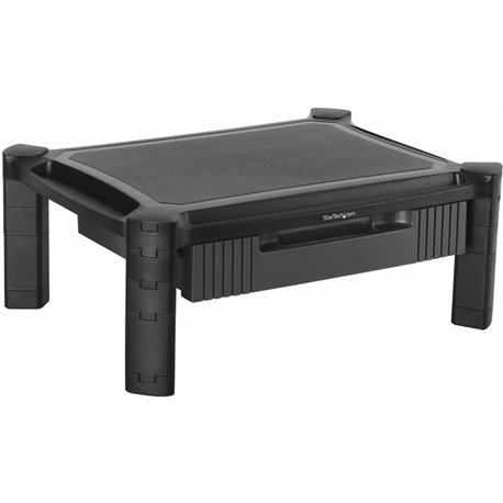 StarTech.com Adjustable Monitor Riser, Drawer, Monitors up to 32" (22lb/10kg), Adjustable Height, Monitor Stand, Computer Monito