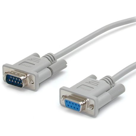 StarTech.com 15ft Straight Through DB9 Serial Cable - Mouse Extension Cable External - Gray - Extend the connection between your