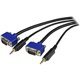 StarTech.com 6 ft Coax High Resolution Monitor VGA Cable w/ Audio - HD15 M/M - Make VGA video and audio connections using a sing