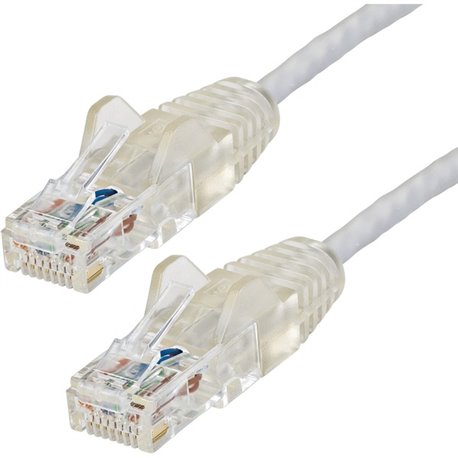 StarTech.com 1 ft CAT6 Cable - Slim CAT6 Patch Cord - Gray - Snagless RJ45 Connectors - Gigabit Ethernet Cable - 28 AWG - LSZH (