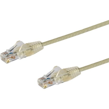 StarTech.com 3 ft CAT6 Cable - Slim CAT6 Patch Cord - Gray - Snagless RJ45 Connectors - Gigabit Ethernet Cable - 28 AWG - LSZH (