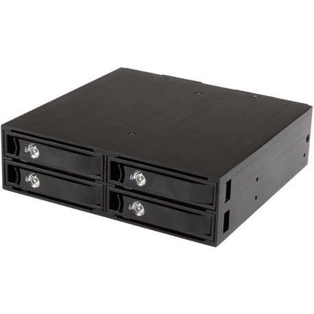 StarTech.com 4-Bay Mobile Rack Backplane for 2.5in SATA/SAS Drives - Hot swap with ease by installing 4 SSDs/HDDs into one 5.25i