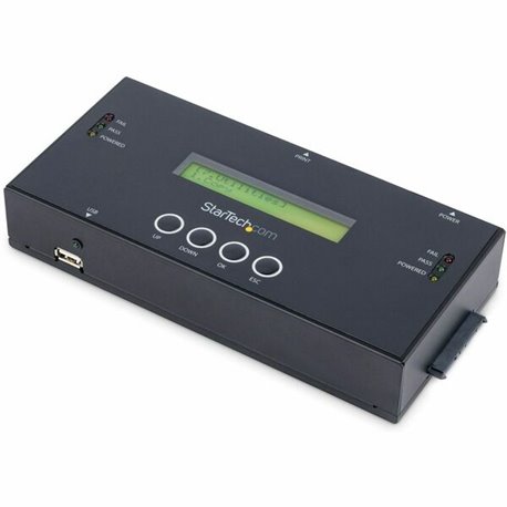 StarTech.com 1:1 Standalone Hard Drive Duplicator and Eraser, SAS/SATA HDD/SSD Cloner/Copier and Disk Eraser/Sanitizer/Wiper, To