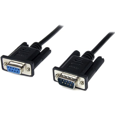 StarTech.com 1m Black DB9 RS232 Serial Null Modem Cable F/M - Connect your serial devices, and transfer your files - 1m DB9 Null