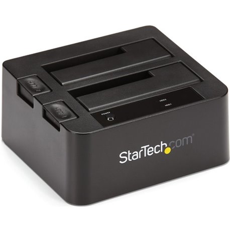 StarTech.com Dual-Bay USB 3.1 to SATA Hard Drive Docking Station, 2.5/3.5" SATA I/II/III, SSD/HDD Dock, USB Hard Drive Bay, Top-