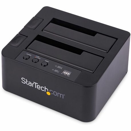 StarTech.com Standalone Hard Drive Duplicator, External Dual Bay HDD/SSD Cloner/Copier, USB 3.1 to SATA Drive Docking Station, D