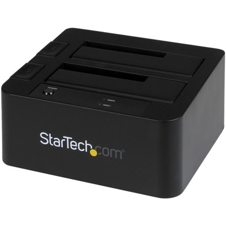 StarTech.com Dual-Bay USB 3.0 / eSATA to SATA Hard Drive Docking Station, 2.5/3.5" SATA III, SSD/HDD Dock, Top-Loading - Dual-Ba