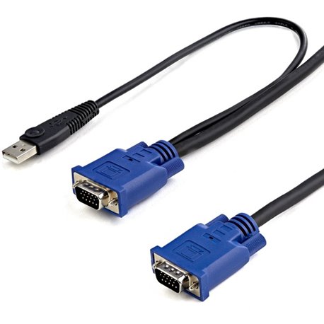 StarTech.com 2-in-1 - Video / USB cable - 4 pin USB Type A, HD-15 (M) - HD-15 (M) - 3.05 m - 10ft KVM Cable - USB KVM Cable - KV