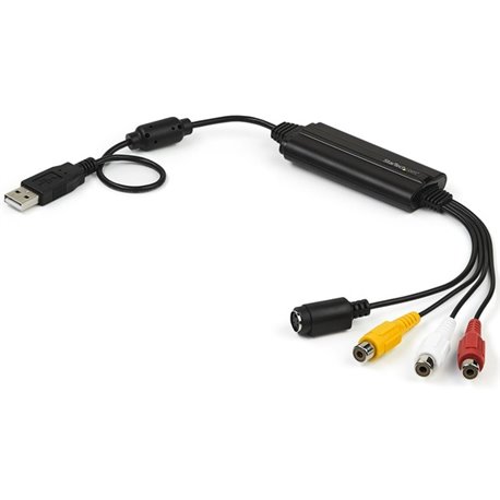 StarTech.com USB Video Capture Adapter Cable - S-Video/Composite to USB 2.0 - TWAIN Support - Analog to Digital Converter - Wind