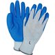 Safety Zone Blue/Gray Coated Knit Gloves - Latex Coating - Large Size - Blue, Gray - Crinkle Grip, Knitted - For Industrial - 1 