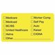 Tabbies Medical Office Insurance Check Labels - 1 3/4" Width x 3 1/4" Length - Yellow - 250 / Roll