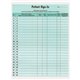 Tabbies Patient Sign-In Label Forms - 125 Sheet(s) - 11" x 8.50" Form Size - Letter - Green Sheet(s) - Paper - 125 / Pack