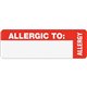 Tabbies Allergic To: Medical Wrap Labels - 3" Width x 1" Length - Red - 500 / Roll