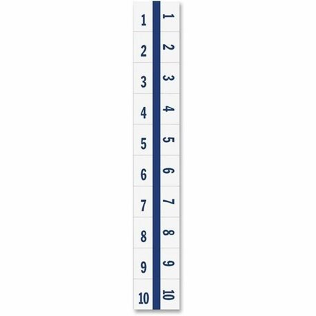 Tabbies Legal Index Divider Tabs - 10 Printed Tab(s) - Digit - 1-10 - 8.5" Divider Width x 11" Divider Length - Letter - 7 Hole 