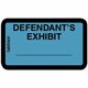 Tabbies Defendant's Exhibit Legal File Labels - 1 5/8" Width x 1" Length - Blue - 252 / Pack