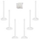 Tatco Plastic Stanchions and Chains - White Plastic 39" Post - White - 6 / Box