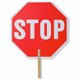 Tatco Handheld Stop Sign - 1 Each - Stop Print/Message - 18" Width x 18" Height x 0.2" Depth - White Print/Message Color - Doubl