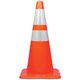 Tatco 28" Traffic Cone - 1 Each - 28" Height - Cone Shape - Stackable, Sturdy - Indoor, Outdoor - Orange, Silver