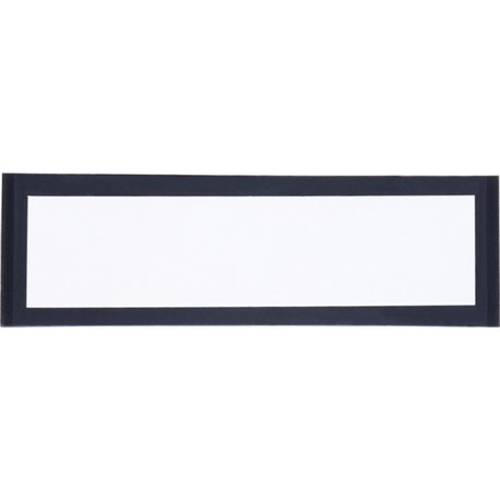 Tatco Label Inserts Magnetic Label Holders - Support 1" x 4" Media - 1.3" x 4.4" x - Vinyl - 10 / Pack - Black