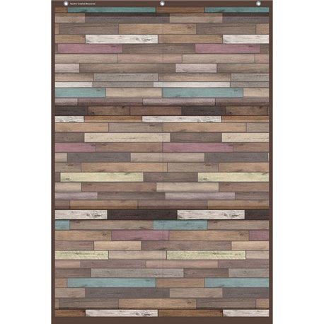 Teacher Created Resources Reclaimed Wood 6 Pocket Chart - Theme/Subject: Learning - 1 Each