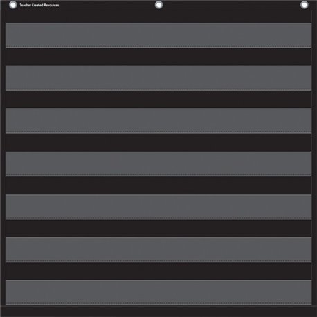 Teacher Created Resources Black 7 Pocket Chart - Theme/Subject: Learning - Skill Learning: Chart - 1 Each