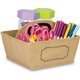 Teacher Created Resources Burlap Storage Caddy - External Dimensions: 6" Length x 9" Width x 9" Height - Brown - For Marker, Cal