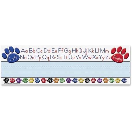 Teacher Created Resources Paw Alphabet Name Plates - Skill Learning: Name, Alphabet, Vocabulary, Word - Acid-free - 3.50" Height