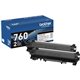 Brother TN760 Original High Yield Laser Toner Cartridge - Twin-pack - Black - 2 / Box - 3000 Pages Black (Per Cartridge)