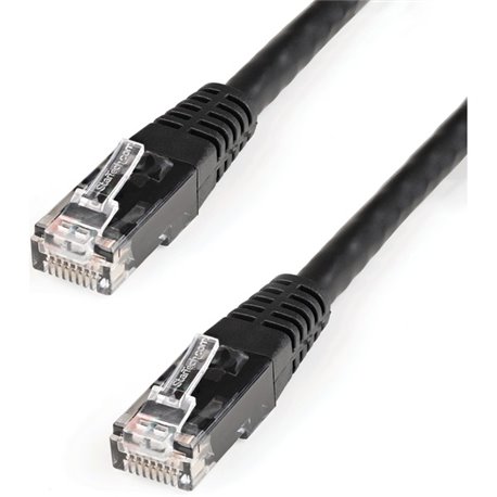 StarTech.com 3ft CAT6 Ethernet Cable - Black Molded Gigabit - 100W PoE UTP 650MHz - Category 6 Patch Cord UL Certified Wiring/TI