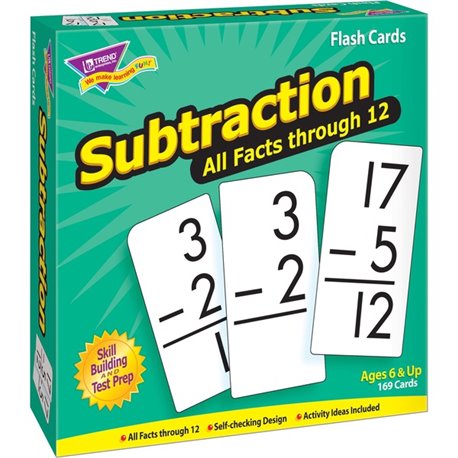 Trend Subtraction all facts through 12 Flash Cards - Theme/Subject: Learning - Skill Learning: Subtraction - 169 Pieces - 6+ - 1