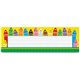 Trend Colorful Crayons Name Plates - 36 / Pack - 9.5" Width x 2.9" Height - Rectangular Shape - Assorted