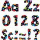 Trend Ready Letter Neon Dots - 83 x Lowercase Letters, 20 x Numbers, 36 x Punctuation Marks, 59 x Uppercase Letters, 18 x Spanis