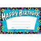 Trend Harmony Birthday Recognition Awards - "Happy Birthday" - 8.5" - Multicolor - 30 / Pack