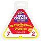 Trend Multiplication/Division Three-Corner Flash Card Set - Educational - 1 / Set