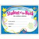 Trend Student of The Week Award Certificate - "Student of the Week" - 8.5" x 11" - 30 / Pack