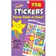 Trend Super Stars/Smiles Sticker Pad - Star, Smilies Shape - Acid-free, Non-toxic - 738 / Each