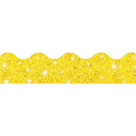 Trend Sparkle Board Trimmers - Rectangle Topped With Waves Shape - Pin-up - Reusable, Precut - 0.10" Height x 2.25" Width x 390"