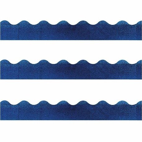 Trend Sparkle Board Trimmers - Rectangle Topped With Waves Shape - Pin-up - 0.10" Height x 2.25" Width x 390" Length - Blue - Pa