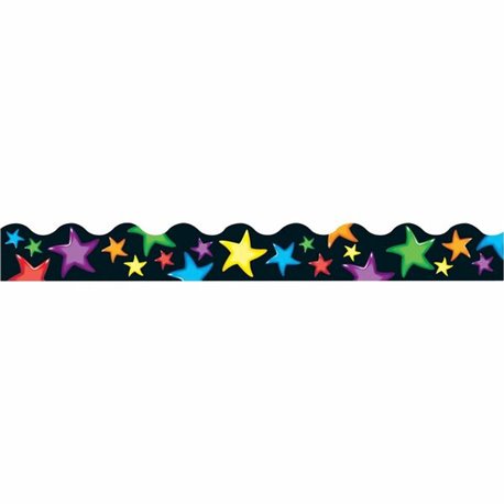 Trend Gel Stars Terrific Trimmers - Gel Stars Shape - Reusable, Precut, Durable - 2.25" Width x 468" Length - Assorted - 1 / Pac