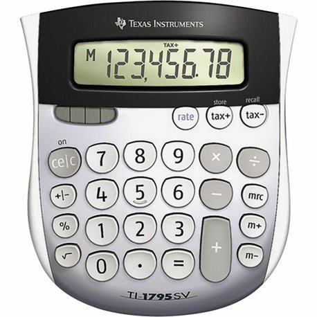 Texas Instruments TI-1795SV SuperView Calculator - Dual Power, Sign Change, Angled Display - 8 Digits - LCD - Battery/Solar Powe