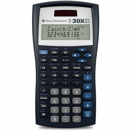 Texas Instruments TI30XIIS Dual Power Scientific Calculator - 2 Line(s) - LCD - Battery/Solar Powered - 6.1" x 3.2" x 0.8" - Bla