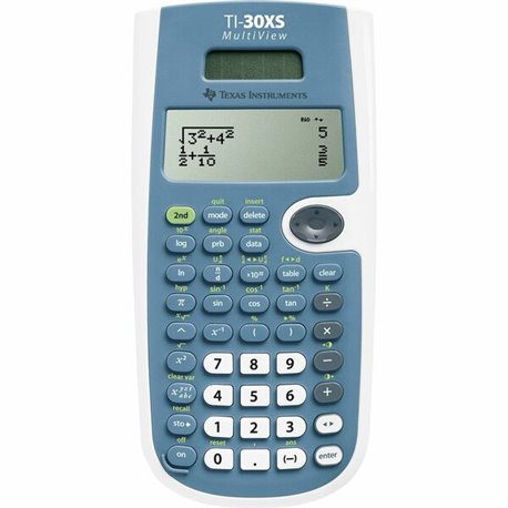 Texas Instruments TI30XS MultiView Scientific Calculator - Protective Hard Shell Cover - 4 Line(s) - 16 Digits - Battery/Solar P