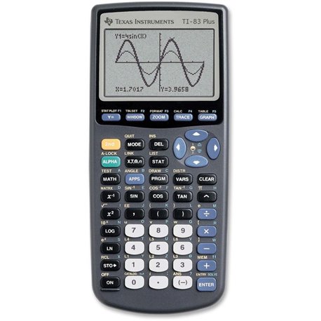 Texas Instruments TI83 Plus Graphing Calculator - Battery Backup - 24 KB, 160 KB - RAM, ROM - 8 Line(s) - 16 Digits - LCD - 64 x