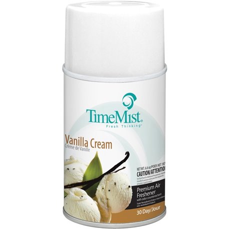 TimeMist Metered 30-Day Vanilla Cream Scent Refill - Spray - 6000 ft� - 5.3 fl oz (0.2 quart) - Vanilla Cream - 30 Day - 1 Each 