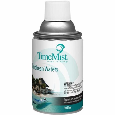 TimeMist Metered 30-Day Caribbean Waters Scent Refill - Spray - 6000 ft� - 6.6 fl oz (0.2 quart) - Caribbean Waters - 30 Day - 1