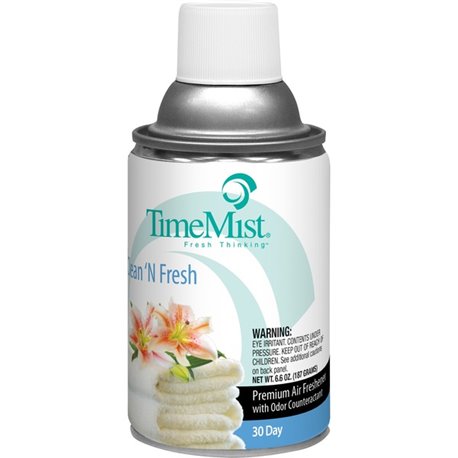 TimeMist Metered 30-Day Clean/Fresh Scent Refill - Spray - 6000 ft� - 6.6 fl oz (0.2 quart) - Fresh-N-Clean - 30 Day - 1 Each - 