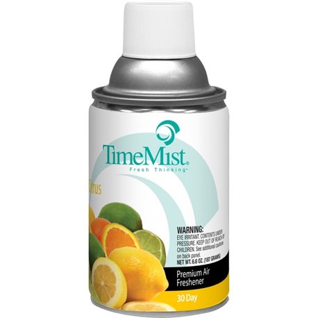 TimeMist Metered 30-Day Citrus Scent Refill - Spray - 6000 ft� - 6.6 fl oz (0.2 quart) - Citrus - 30 Day - 1 Each - Long Lasting